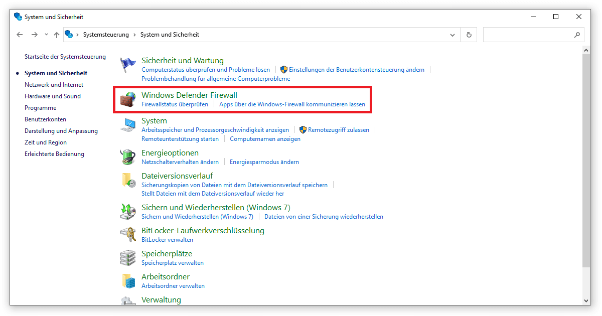 Windows 10 Update Probleme mit Fehlercode 80072ee2 bedingt deine Firewall