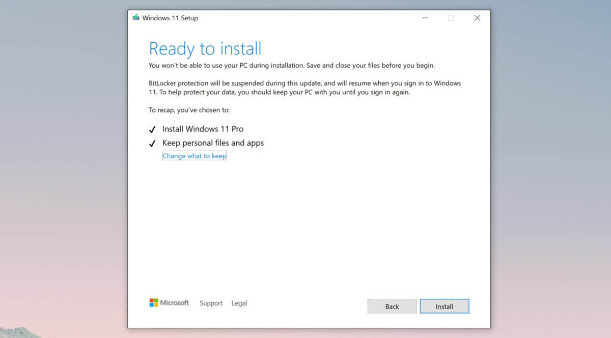 Die Installation im Windows 11 Leak