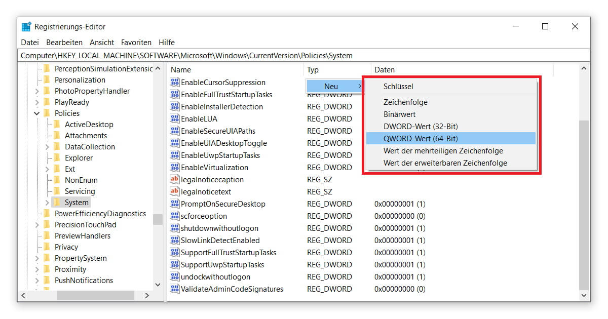 Fehlercode 0x80004005 lässt sich im Registrierungs-Editor lösen