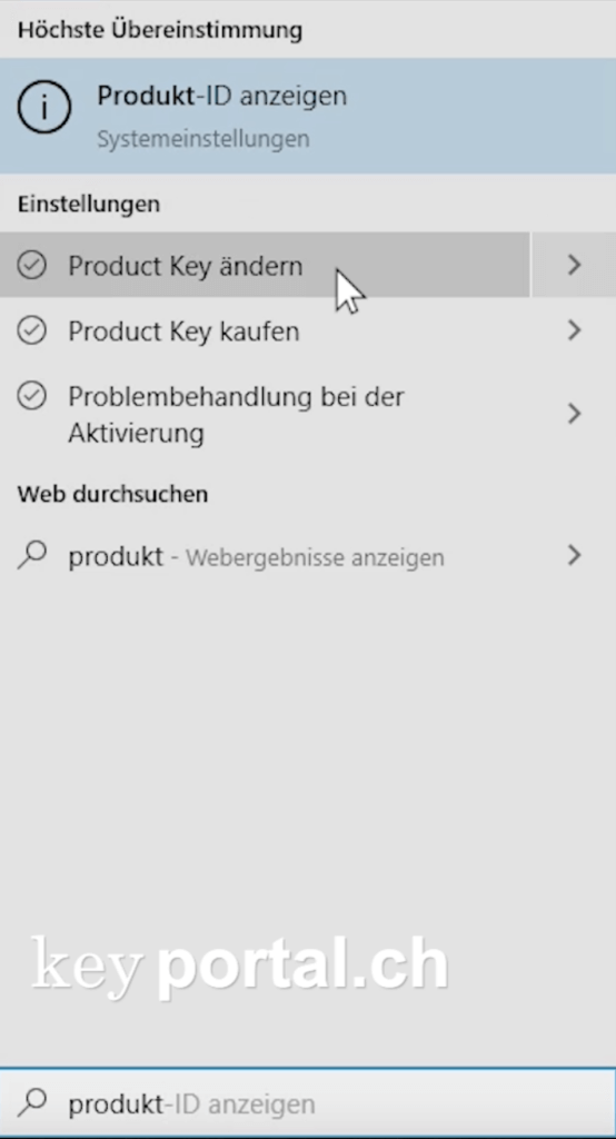windows 10 aktivierung produkt key ändern suchen